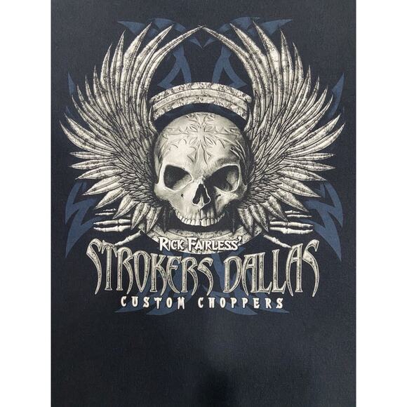 Rick Fairless Strokers Dallas Custom Choppers Men's T Shirt 2XL Motorcycle Biker - Picture 8 of 8